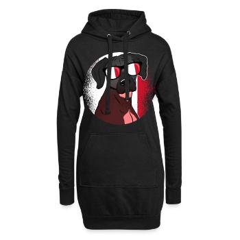Malte - Sweat-shirt à capuche long Femme - noir - Devant
