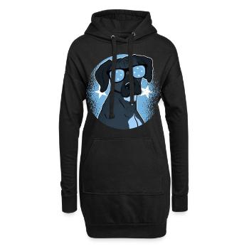 Micronésie - Sweat-shirt à capuche long Femme - noir - Devant
