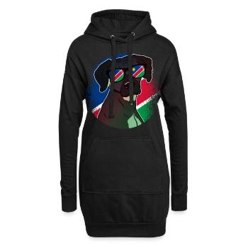 Namibie - Sweat-shirt à capuche long Femme - noir - Devant
