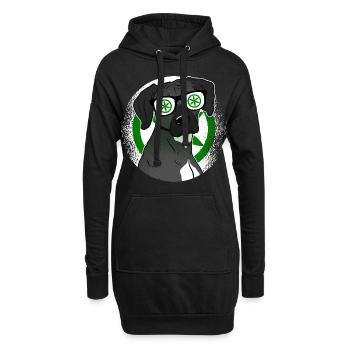 Padanie - Sweat-shirt à capuche long Femme - noir - Devant