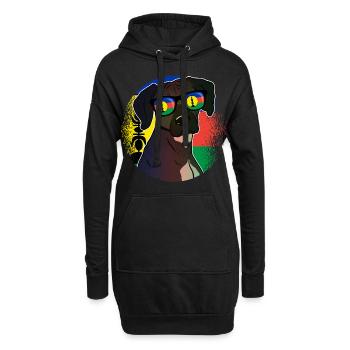 Neukaledonien - Hoodie-Kleid - Schwarz - Vorne