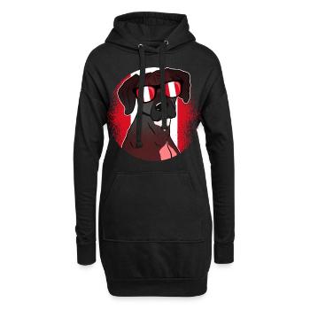 Peru - Hoodie-Kleid - Schwarz - Vorne