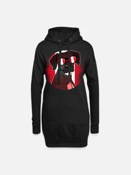 Peru - Hoodie-Kleid - Schwarz