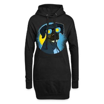 Palau - Sweat-shirt à capuche long Femme - noir - Devant
