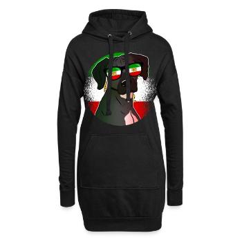Persien - Hoodie-Kleid - Schwarz - Vorne