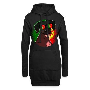 Portugal - Sweat-shirt à capuche long Femme - noir - Devant