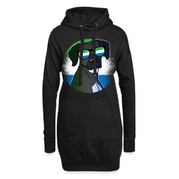 Sierra Leone - Hoodie-Kleid - Schwarz - Vorne