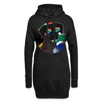 Südafrika - Hoodie-Kleid - Schwarz - Vorne