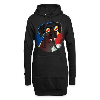 Seychellen - Hoodie-Kleid - Schwarz - Vorne