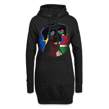 Sud Soudan - Sweat-shirt à capuche long Femme - noir - Devant