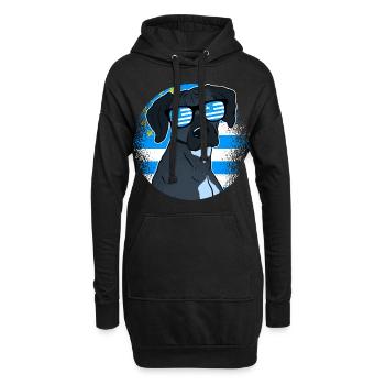 Sud Cameroun - Sweat-shirt à capuche long Femme - noir - Devant