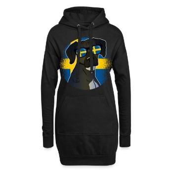 Suède - Sweat-shirt à capuche long Femme - noir - Devant