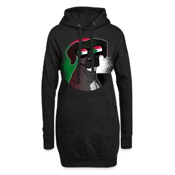 Soudan - Sweat-shirt à capuche long Femme - noir - Devant