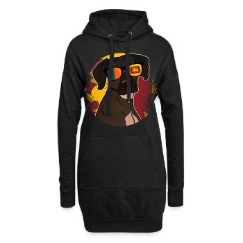Sri Lanka - Hoodie-Kleid - Schwarz - Vorne