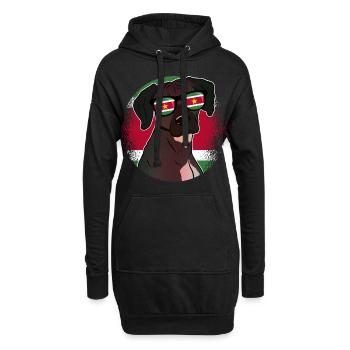 Suriname - Sweat-shirt à capuche long Femme - noir - Devant