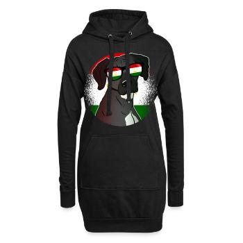Tadjikistan (en anglais) - Sweat-shirt à capuche long Femme - noir - Devant
