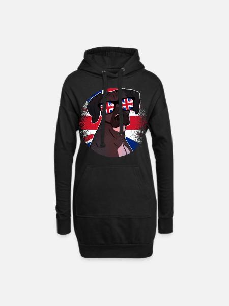 Großbritannien - Hoodie-Kleid - Schwarz