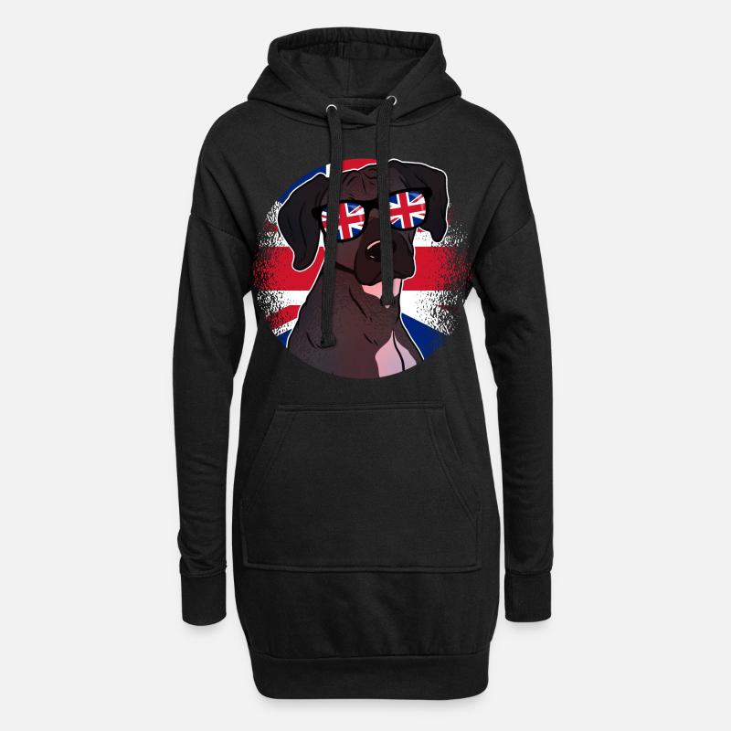 Großbritannien - Hoodie-Kleid - Schwarz