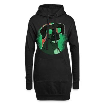 Turkmenistan - Hoodie-Kleid - Schwarz - Vorne