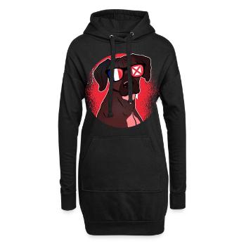 Wallis und Futuna - Hoodie-Kleid - Schwarz - Vorne