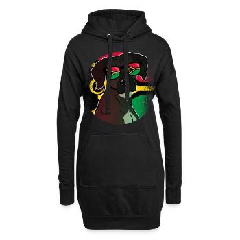 Vanuatu - Sweat-shirt à capuche long Femme - noir - Devant