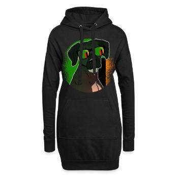 Sambia - Hoodie-Kleid - Schwarz - Vorne