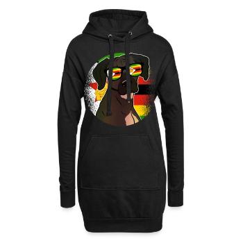 Zimbabwe - Sweat-shirt à capuche long Femme - noir - Devant