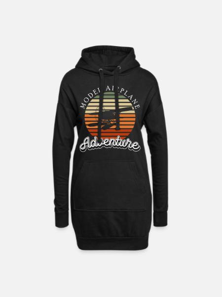 Model Maker Sky Model - Hoodie Dress - black