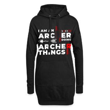 Tir à l’arc Longbow Target Sport - Sweat-shirt à capuche long Femme - noir - Devant