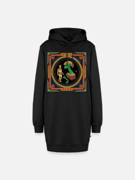 Egyptian meeting with friends - Hoodie Dress - black