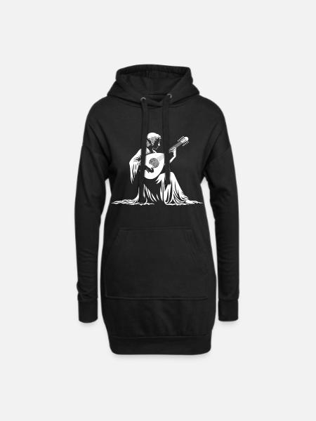 Elfenlied on the lute - Hoodie Dress - black