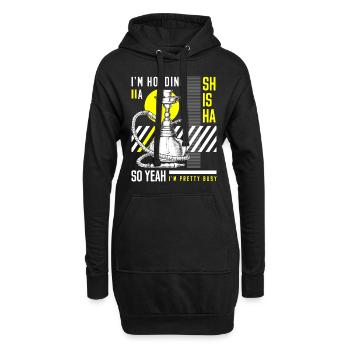 Sisha Tabak Chillig - Hoodie-Kleid - Schwarz - Vorne