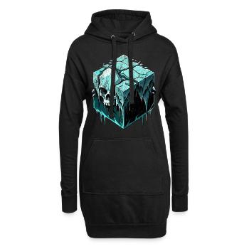 Glaçon Crâne // Crâne Glaçon FS0200 - Sweat-shirt à capuche long Femme - noir - Devant