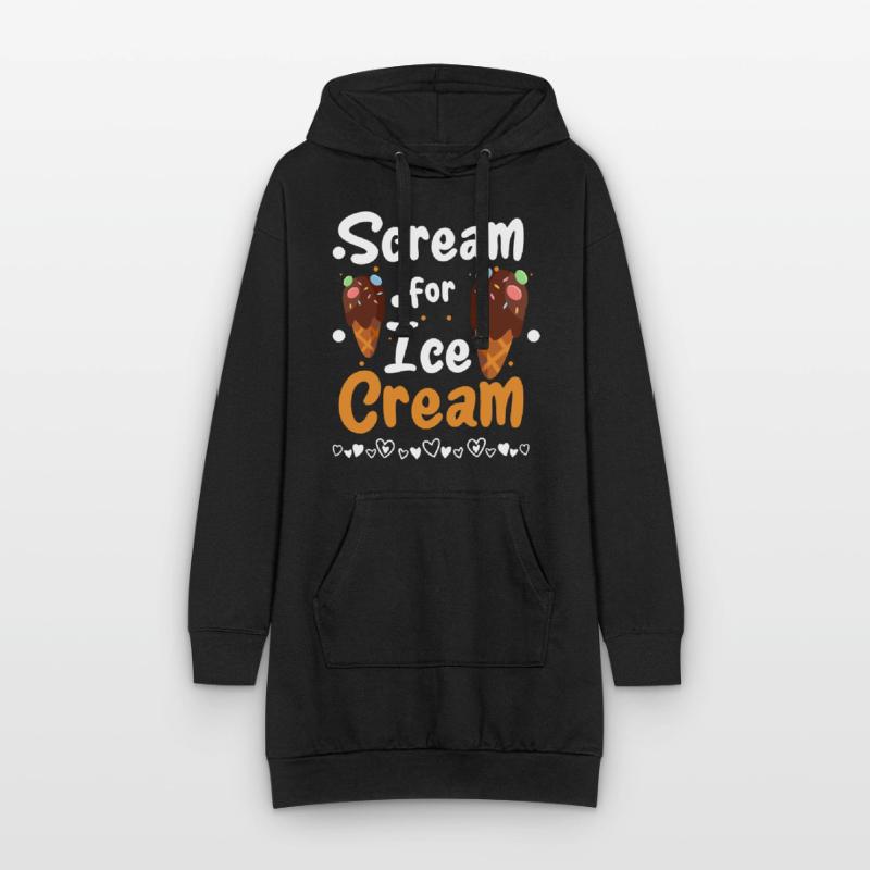 Eiscreme Eisdiele Softeis Hoodie-Kleid