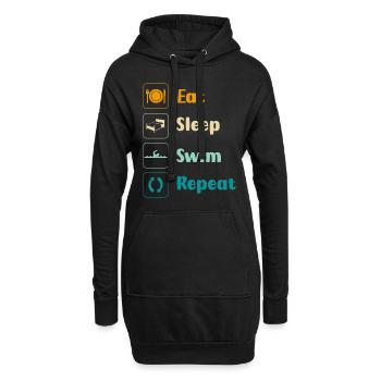 Amis du refroidissement de l’eau de piscine - Sweat-shirt à capuche long Femme - noir - Devant