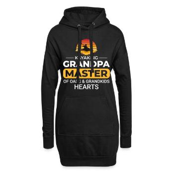 Kajakfahren Gradpa Kajak Kanu Kajakfahrer Lustig - Hoodie-Kleid - Schwarz - Vorne