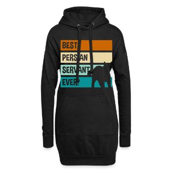 Katze Katzendame Chefin Katzenmama - Hoodie-Kleid - Schwarz - Vorne
