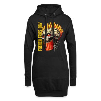 French Fries Skull // Totenkopf Pommes FS0211 - Sweat-shirt à capuche long Femme - noir - Devant