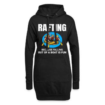 Rafting Team Raft Wildwasser Rafter Paddel Lustig - Hoodie-Kleid - Schwarz - Vorne