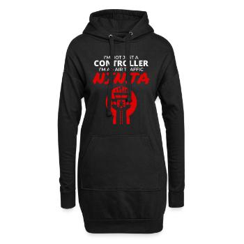 Contrôleur aérien Ninja ATC Aviation Humour - Sweat-shirt à capuche long Femme - noir - Devant