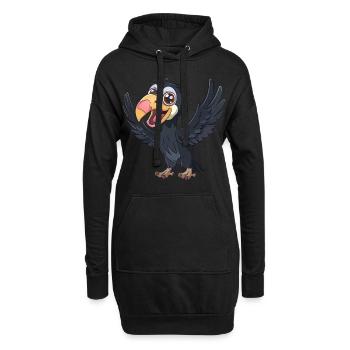Condor de Californie aux ailes ouvertes - Sweat-shirt à capuche long Femme - noir - Devant