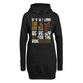 Courage du Far West Pays sauvage - Sweat-shirt à capuche long Femme - noir - Devant