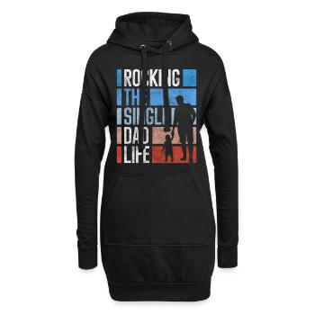 Alleinstehend Beziehungsstatus Humor - Hoodie-Kleid - Schwarz - Vorne