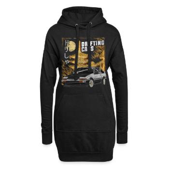 Auto Motorsport Turbo Flitzer - Hoodie-Kleid - Schwarz - Vorne