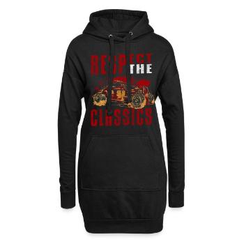 Klassiker Original Motor Sportwagen - Hoodie-Kleid - Schwarz - Vorne