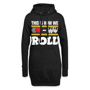 bowling - Hoodie-Kleid - Schwarz - Vorne
