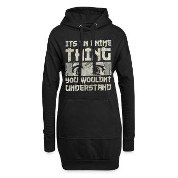 Déguisement Anime Gamer Mignon - Sweat-shirt à capuche long Femme - noir - Devant
