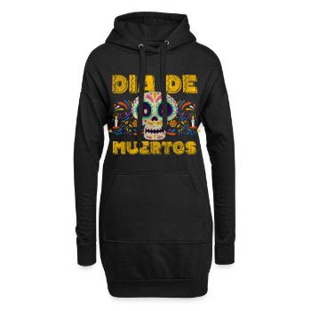 Souvenir de l’honneur du crâne des Fêtes - Sweat-shirt à capuche long Femme - noir - Devant