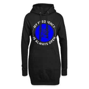 Opérateur radio amateur Fréquence des ondes radio - Sweat-shirt à capuche long Femme - noir - Devant