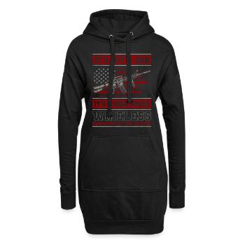 Club de sport de tir à la carabine - Sweat-shirt à capuche long Femme - noir - Devant